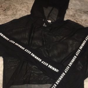 Sheer forever 21 hoodie